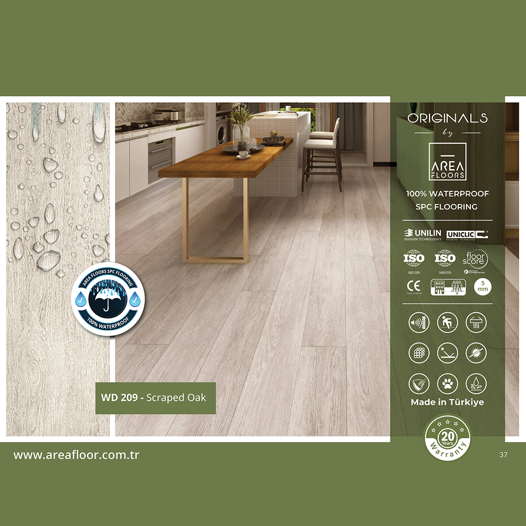 Areafloors Spc Flooring WD 209 - Scraped Oak